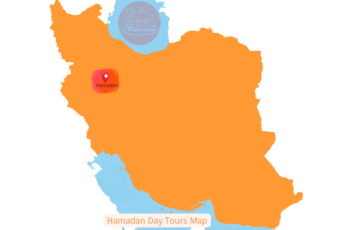 Explore Iran Hamadan tours route on the map!